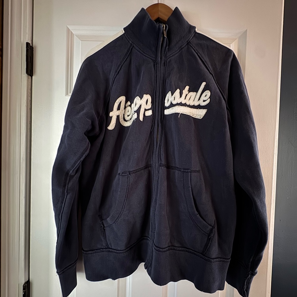 Aeropostale Black Jacket with Gray Label